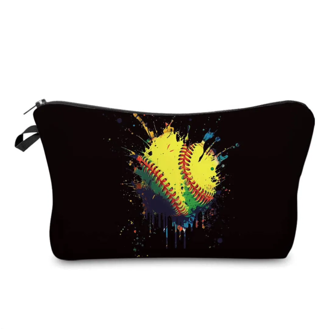 Softball Burst Splatter Drip Pouch