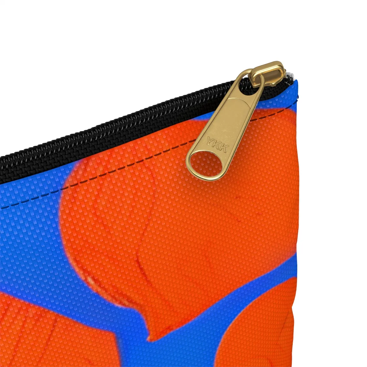 Stylish Orange and Blue Zipper Pouch for Everyday Essentials