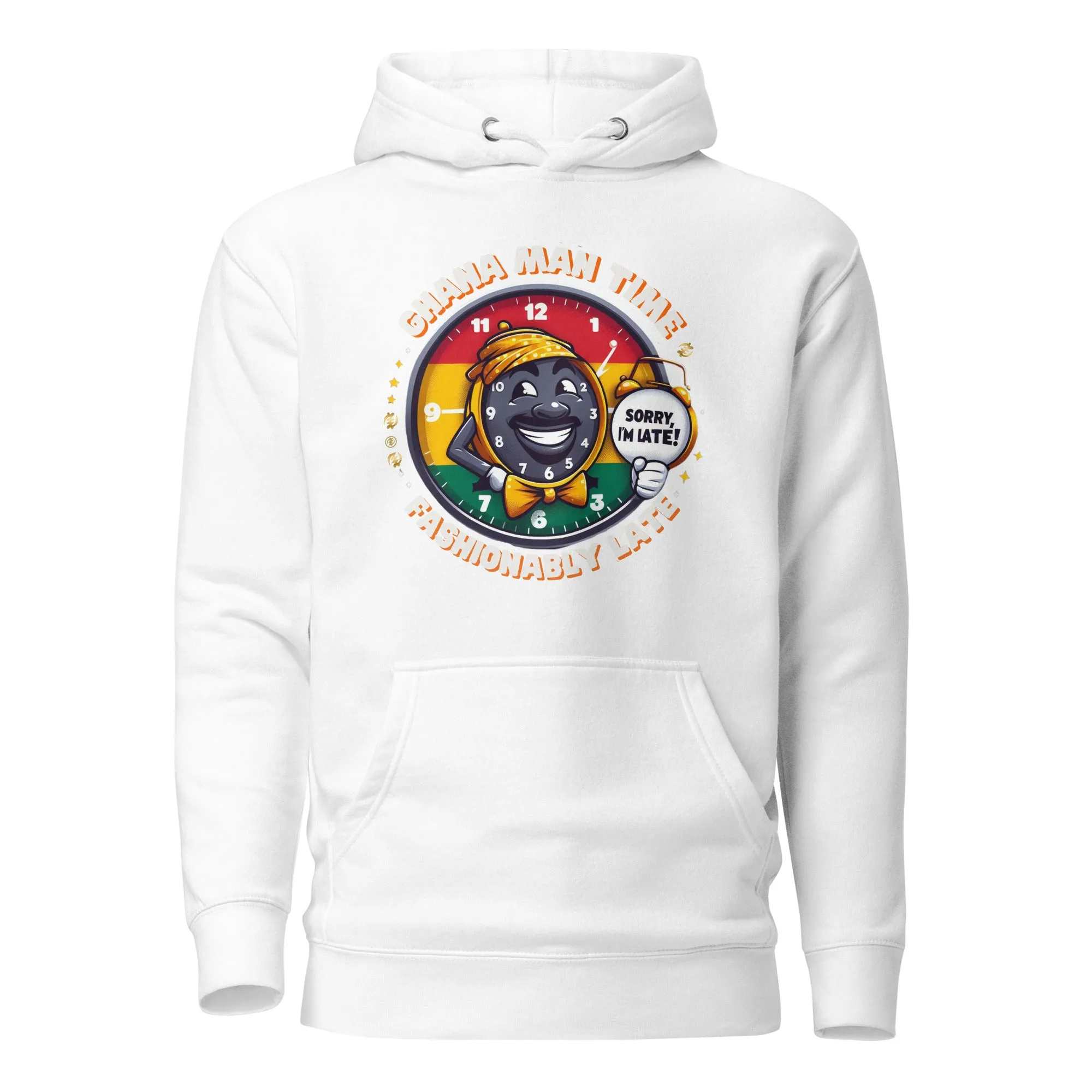 Trendy Fashionably Late Ghana Man Time Unisex Hoodie - Stylish Streetwear for All