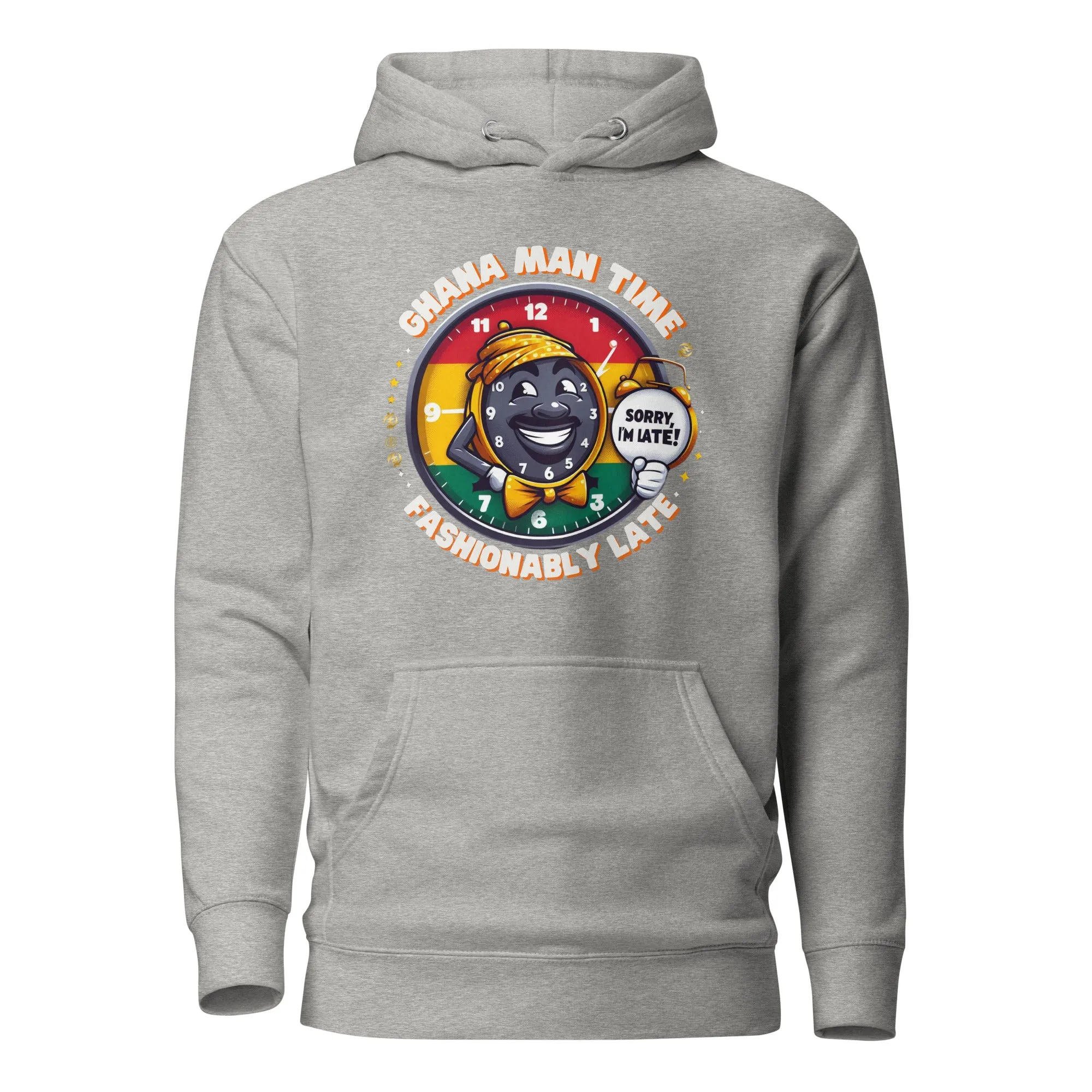 Trendy Fashionably Late Ghana Man Time Unisex Hoodie - Stylish Streetwear for All