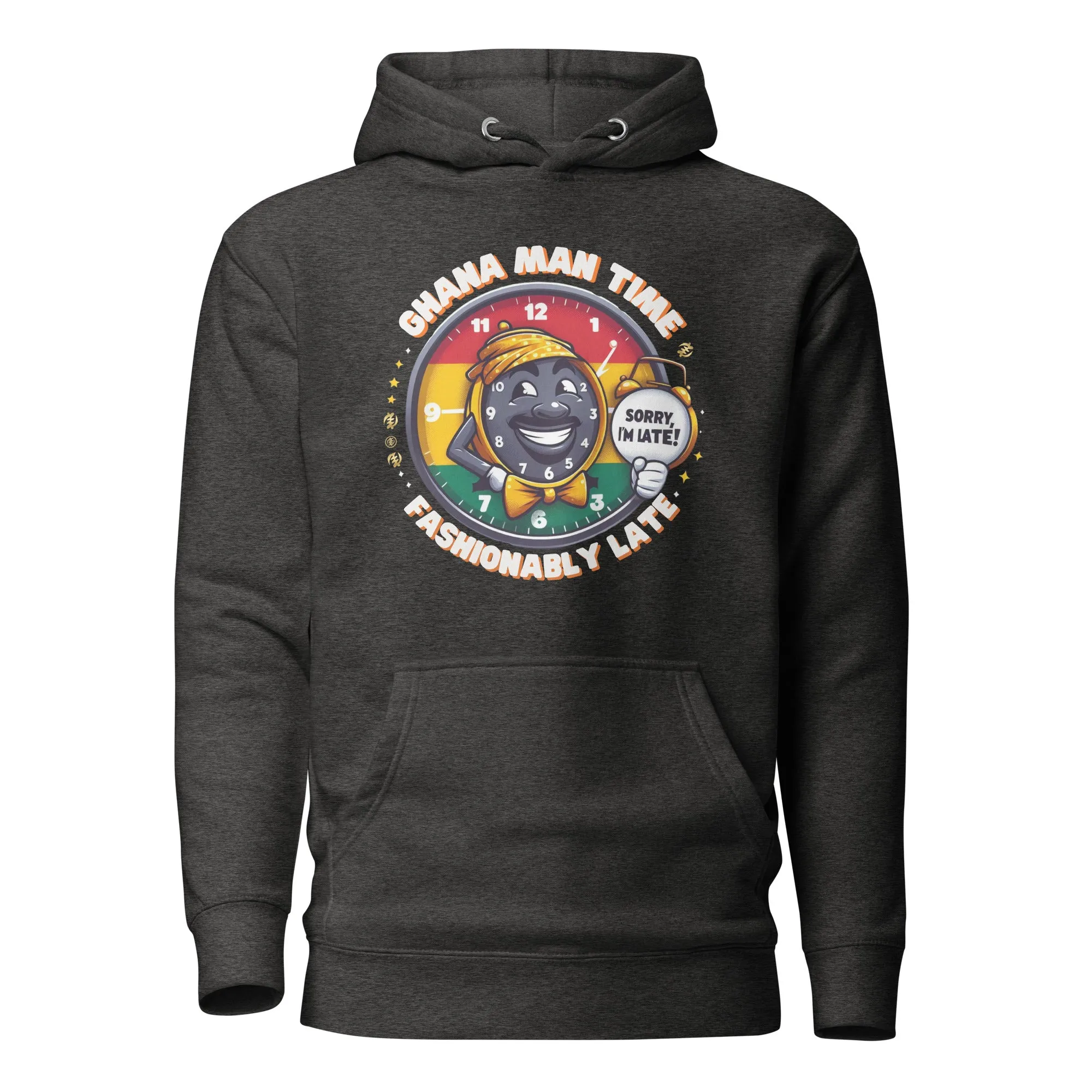 Trendy Fashionably Late Ghana Man Time Unisex Hoodie - Stylish Streetwear for All