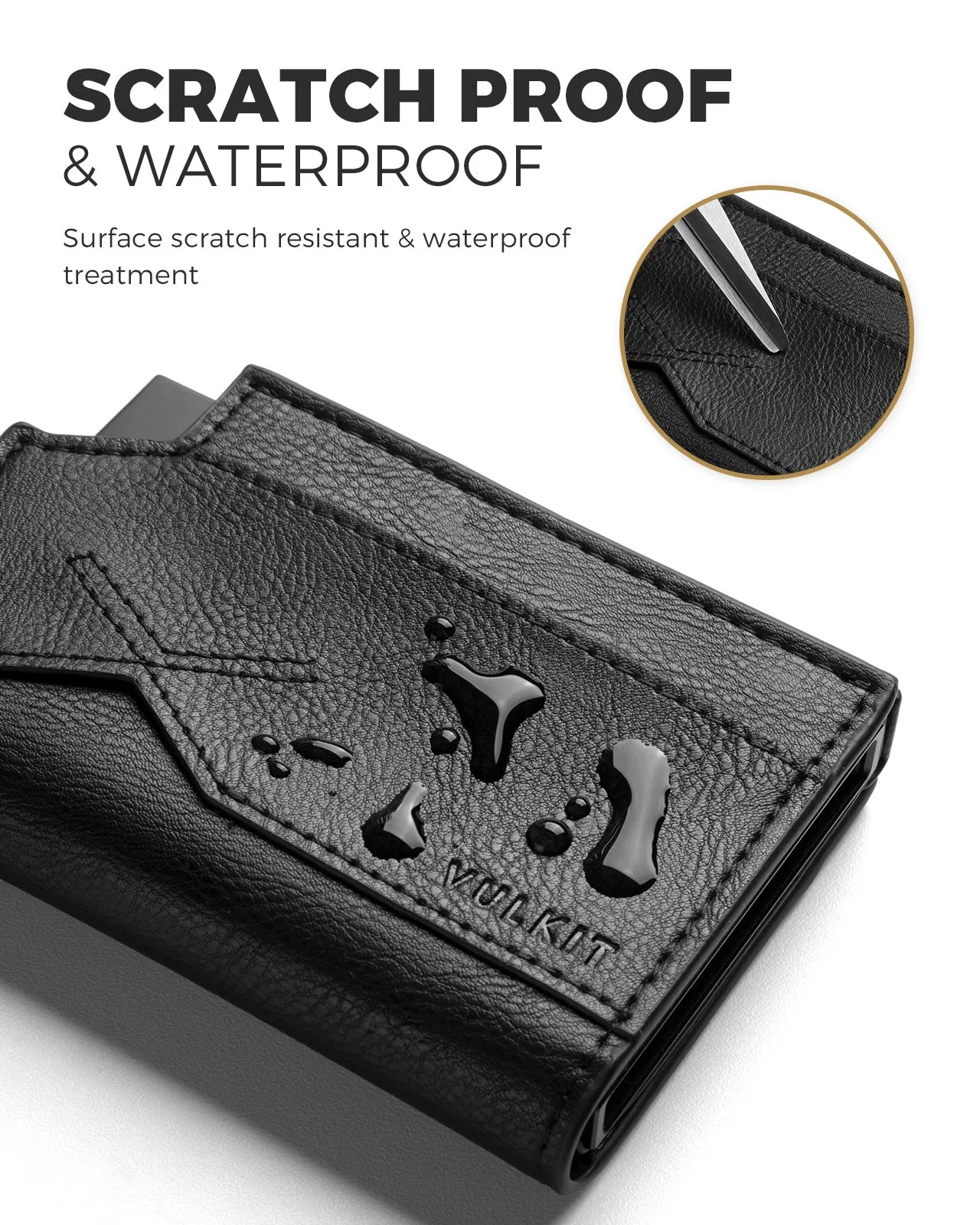 VC415-Waterproof Leather Wallet With Quick Access And Secure Storage