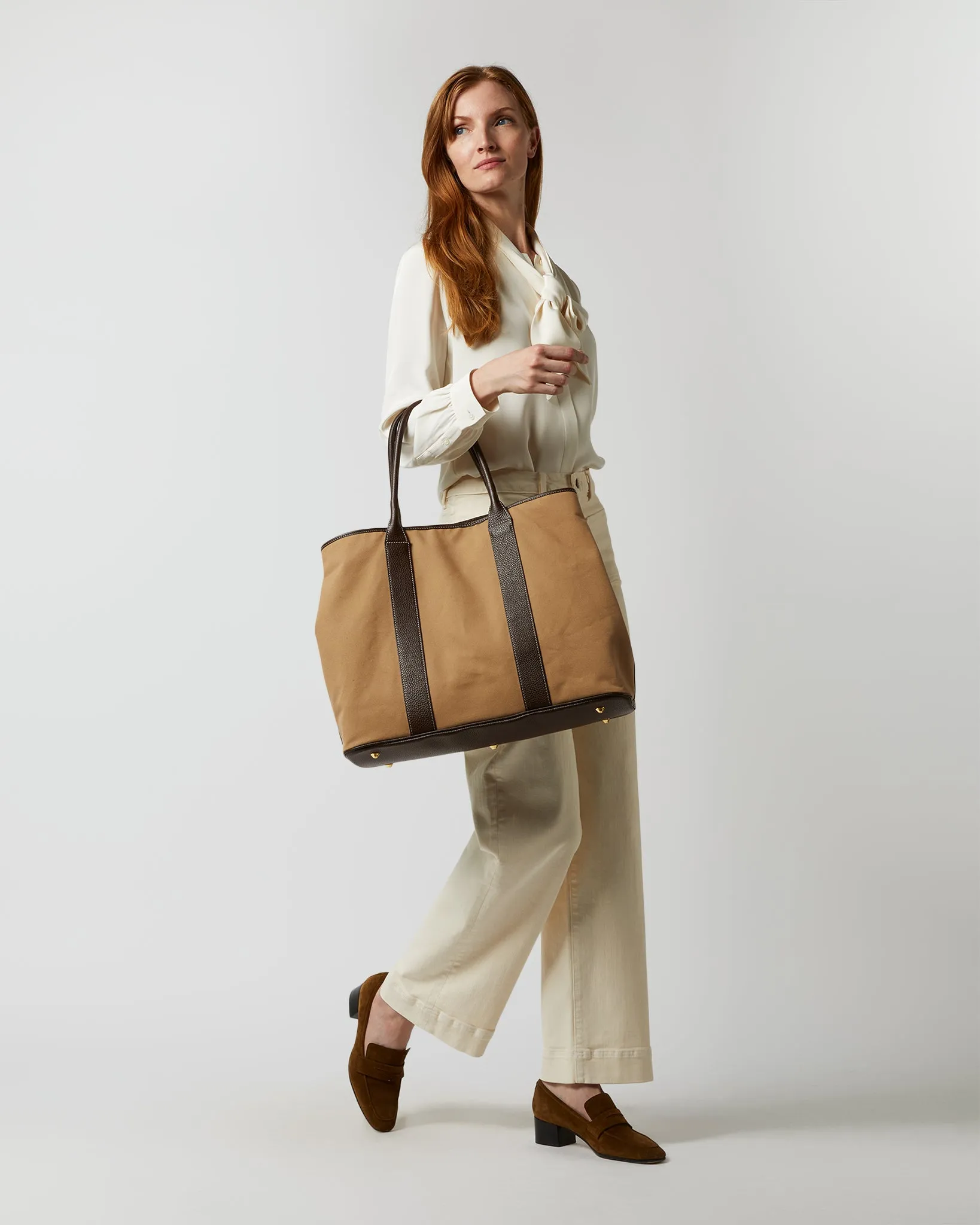 Weekend Tote in Khaki Canvas